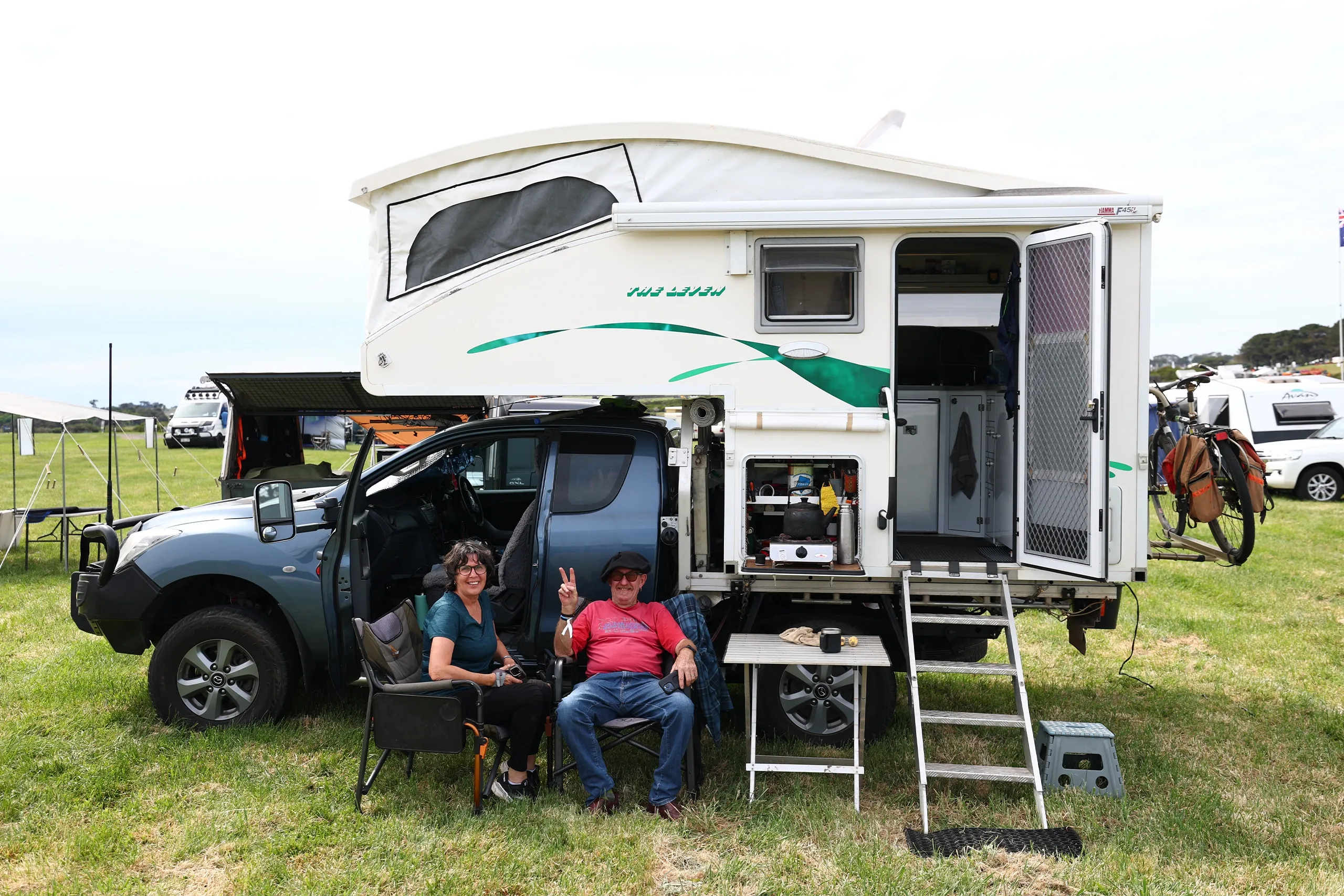 Caravan kitchen area