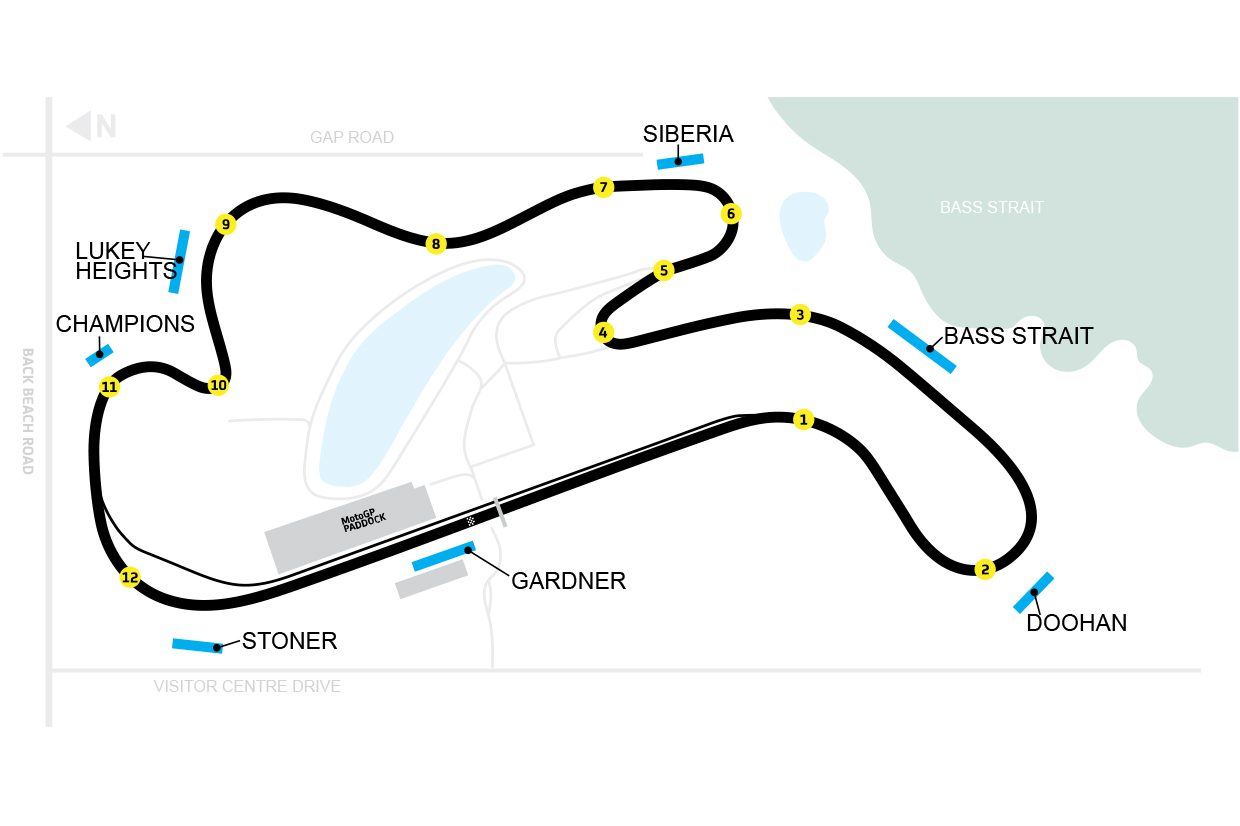 Map of Grandstands