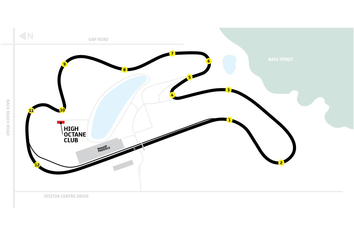 Map of the High Octane Club Hospitality Suite